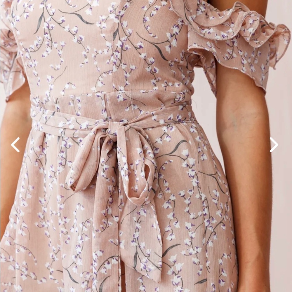 Selfies Leslie women’s Jazz Bardot neckline wide leg split jumpsuit - Picture 4 of 11